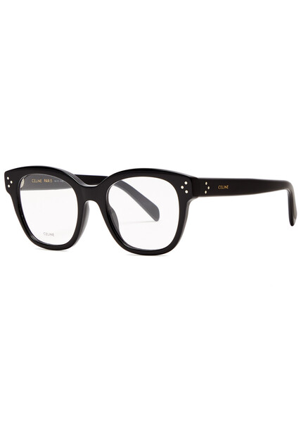  Celine - Square-frame Optical Glasses, Glasses, Black, Can Be Fitted With Prescription Lenses, Designer-engraved Arm 
