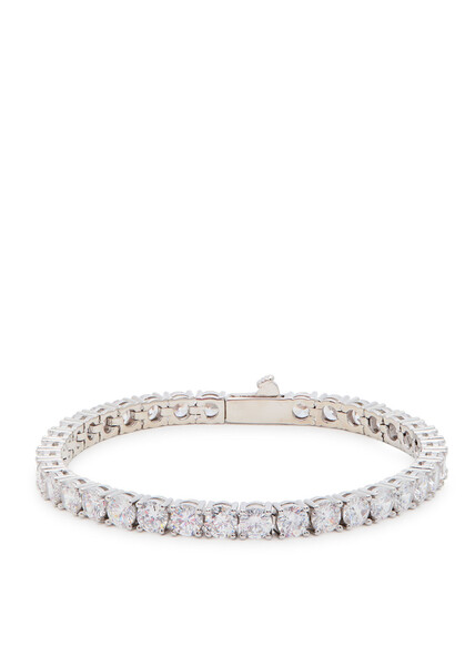  Cernucci Crystal-embellished Rhodium-plated Bracelet - Silver 