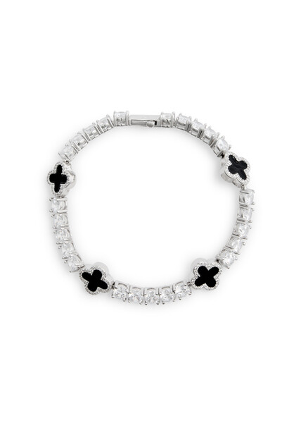  Cernucci Crystal-embellished Tennis Chain Bracelet - Black - One Size 