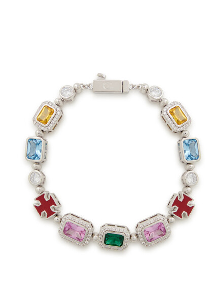  Cernucci Multi Gemstone Motif Bracelet - Multicoloured - One Size 