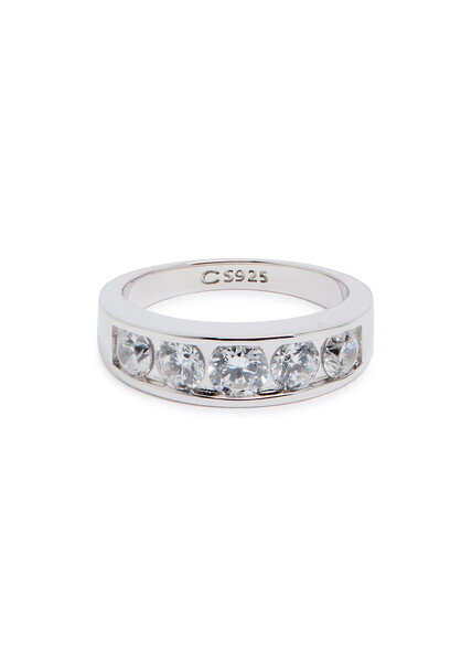  Cernucci Pavé Sterling Silver Ring - 8 (3xl) 