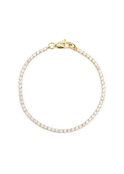  Cernucci Tennis Micro Crystal-embellished Bracelet - Gold - One Size 