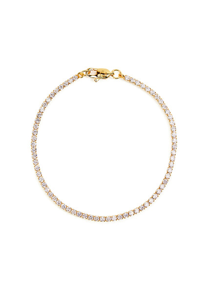  Cernucci Tennis Micro Crystal-embellished Bracelet - Gold 