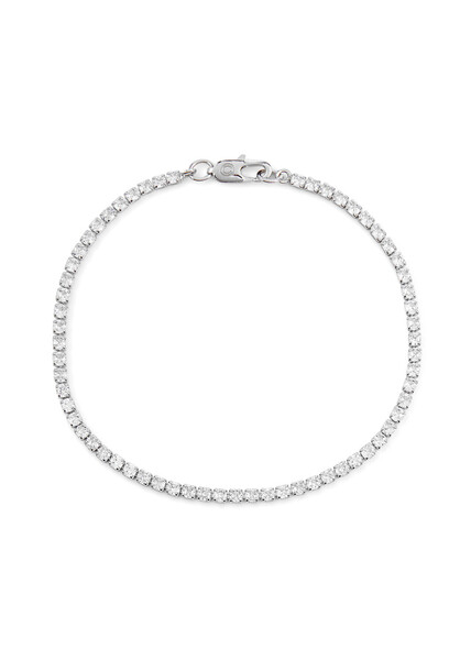  Cernucci Tennis Micro Crystal-embellished Bracelet - Silver 