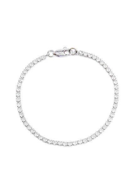  Cernucci Tennis Micro Crystal-embellished Bracelet - Silver 