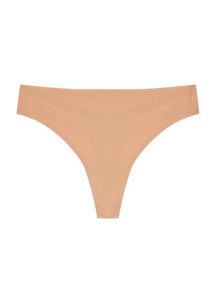 Chantelle Soft Stretch Thong - Light Brown - One Size 
