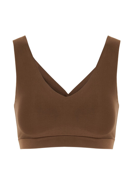  Chantelle Soft Stretch Walnut Padded Soft-cup Bra - Brown - M/l 
