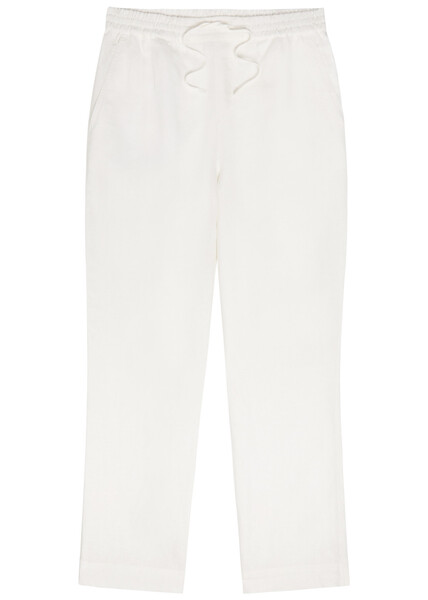  Che Avila Straight-leg Linen Trousers - White - S 
