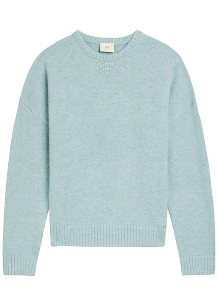  Che Brushed Knit Jumper - Light Blue - M 