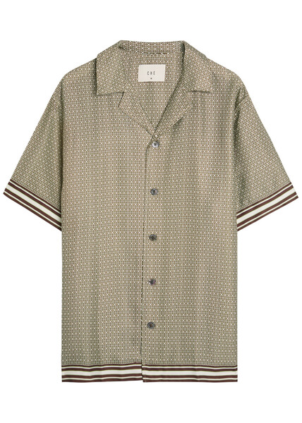  Che Lucena Printed Shirt - Light Brown - S 