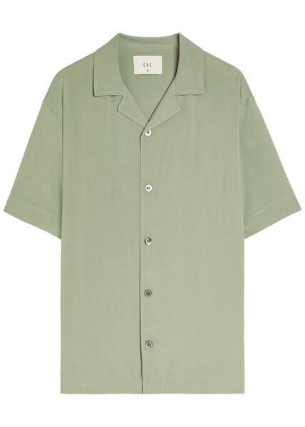  Che Valbonne Stripe-trimmed Shirt - Light Green - S 