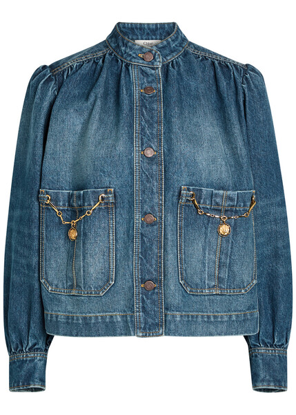  Chloe Capsule Embellished Denim Jacket - 42 (uk14 / L) 