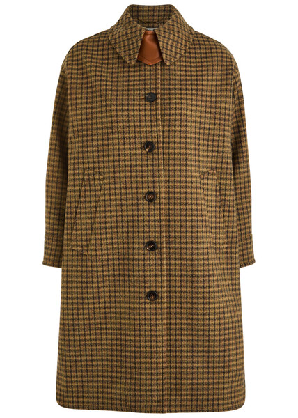  Chloe Check-jacquard Wool Coat - Multicoloured 1 - S (uk8-10 / S) 