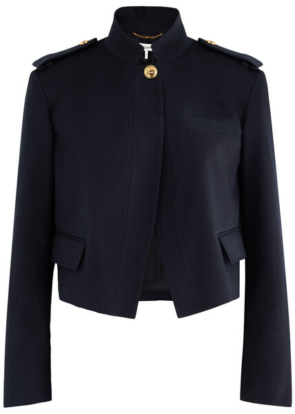  Chloe Cropped Cotton Jacket - Navy - 40 (uk12 / M) 