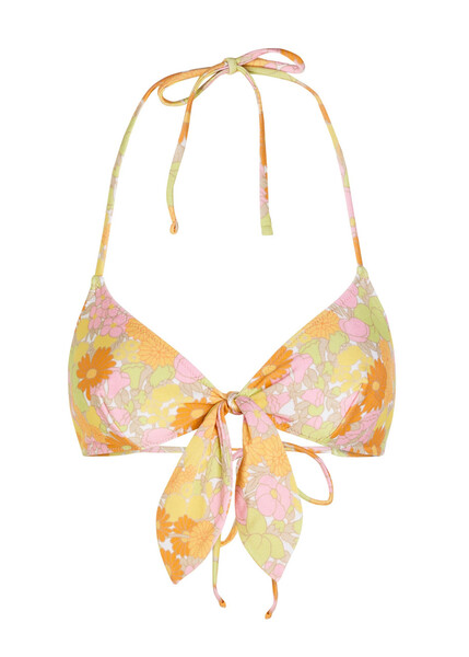 Chloe Floral-print Halterneck Bikini Top - Multicoloured - 36 (uk8 / S) 