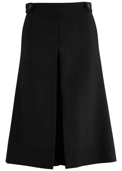  Chloe Layered-effect Wool Culottes - Black - 42 (uk14 / L) 