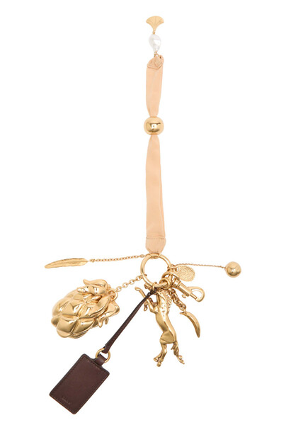  Chloe Pineapple Charm Keyring - Gold - One Size 