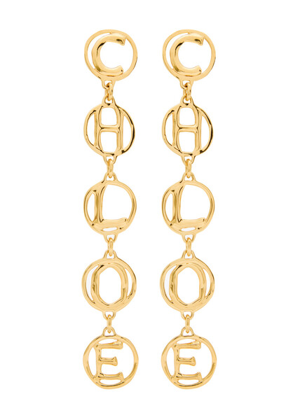  Chloe The Chloé Script Drop Earrings - Gold - One Size 