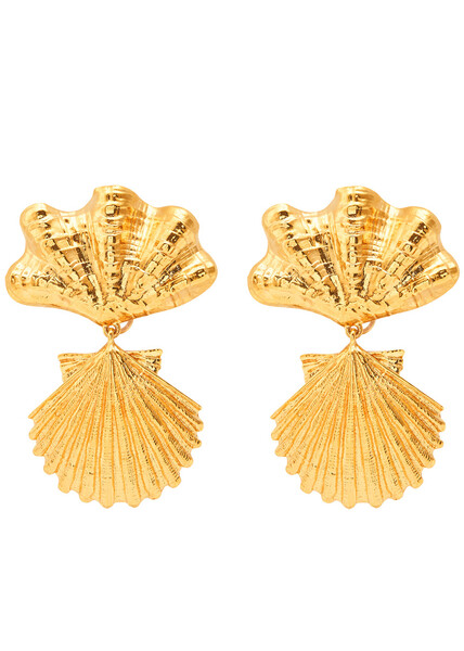  Chloe The Chloé Shells Drop Earrings - Gold - One Size 
