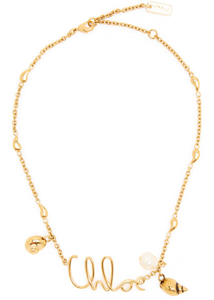  Chloe The Chloé Shells Logo Necklace - Gold - One Size 
