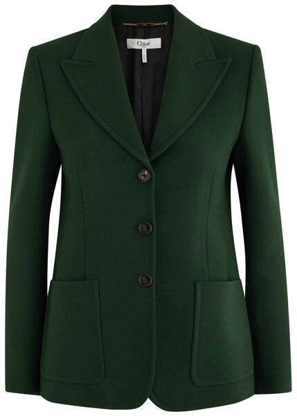  Chloe Wool Jacket - Green - 34 (uk6 /xs) 