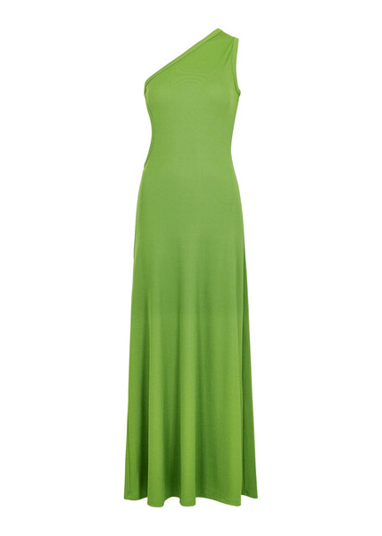  Christopher Esber Fran Green One-shoulder Jersey Maxi Dress - 8 