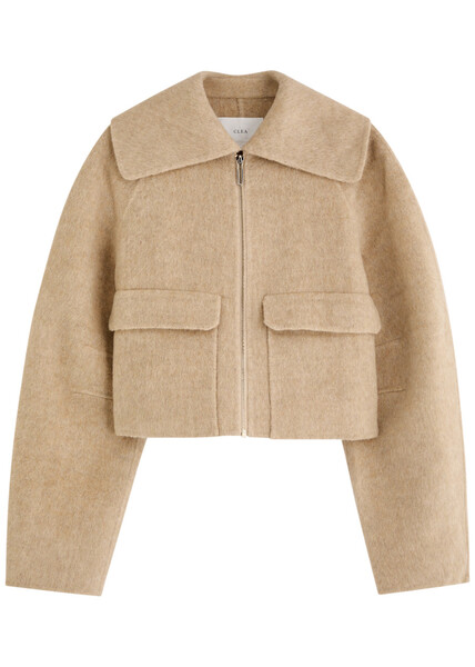  Clea Alto Wool-blend Jacket - Beige - M (uk12 / M) 