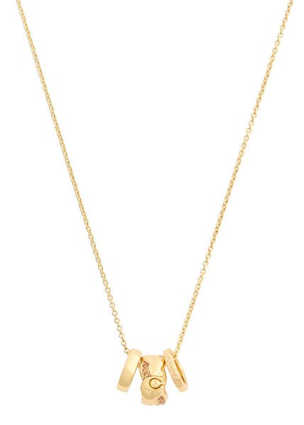  Coach Braided Charm Necklace - Gold - One Size 