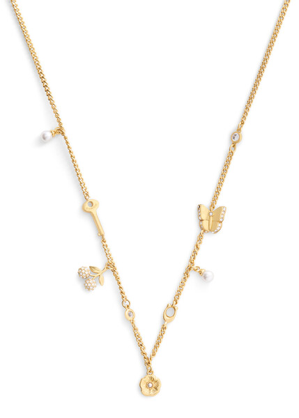  Coach Charm Necklace - Gold - One Size 