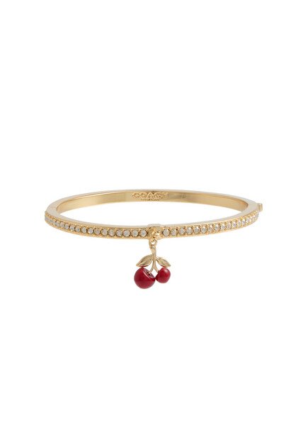  Coach Cherry Crystal-embellished Bracelet - Red - One Size 