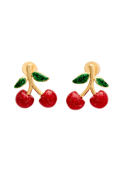  Coach Cherry Stud Earrings - Red - One Size 