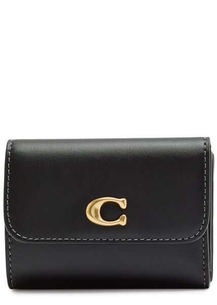  Coach Essential Logo Leather Wallet - Black - One Size 