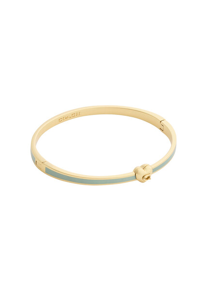  Coach Heart Enamelled Bangle - Light Green - One Size 