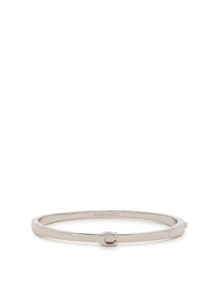  Coach Logo Bangle - Silver - One Size 