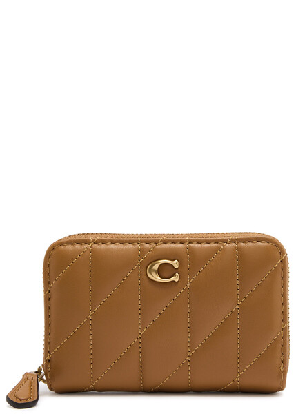  Coach Pillow Quilted Leather Wallet - Caramel - One Size 