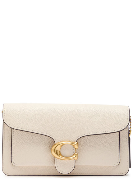  Coach Tabby Pebbled Leather Clutch - Ivory - One Size 