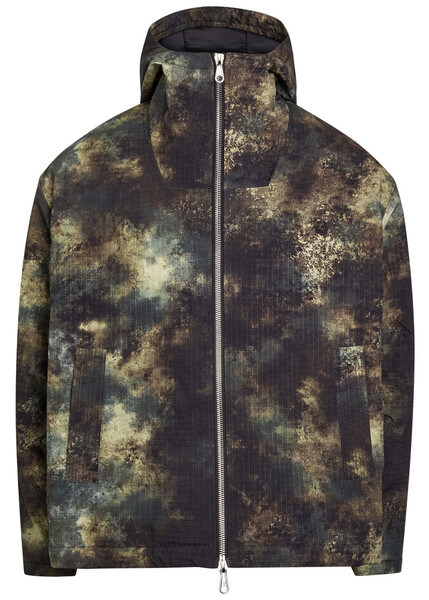  Cole Buxton Padded Printed Shell Jacket - Multicoloured 1 - Xl 