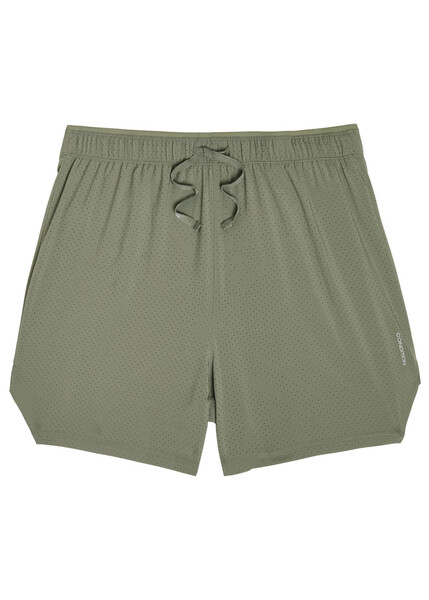 Condition Aero Perforated Stretch-jersey Shorts - Green - M 