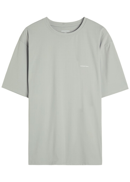  Condition Everyday Logo Stretch-jersey T-shirt - Mid Grey - M 