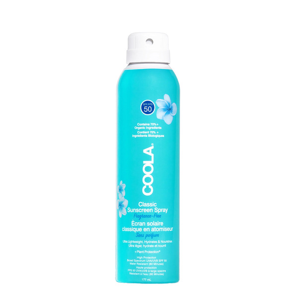  Coola - Body Spray Spf50 Unscented 177ml, Non-aerosol, Water-resistant, Uvnuvb Protection, Anti-aging Benefits 