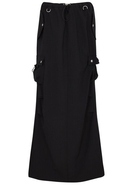  Coperni Canvas Cargo Maxi Skirt - Black - 8 