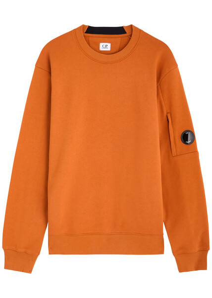  C.p. Company Lens Cotton Sweatshirt - Rust- S 