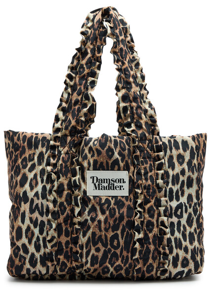  Damson Madder Leopard-print Ruffled Shell Tote - One Size 