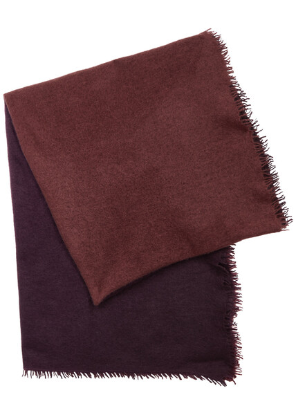  Denis Colomb Fuzzy Feutre Cashmere Scarf - Burgundy 