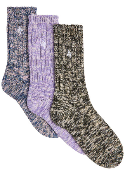  Desmond & Dempsey Logo Cotton-blend Socks - Set Of Three - Multicoloured - 37-39 (it37 - 39 / Uk4 - 6) 