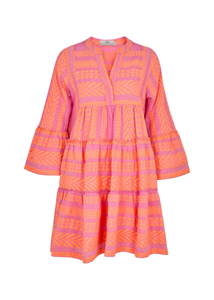 Devotion Ella Embroidered Cotton-blend Mini Dress - Pink - M (uk12 / M) 