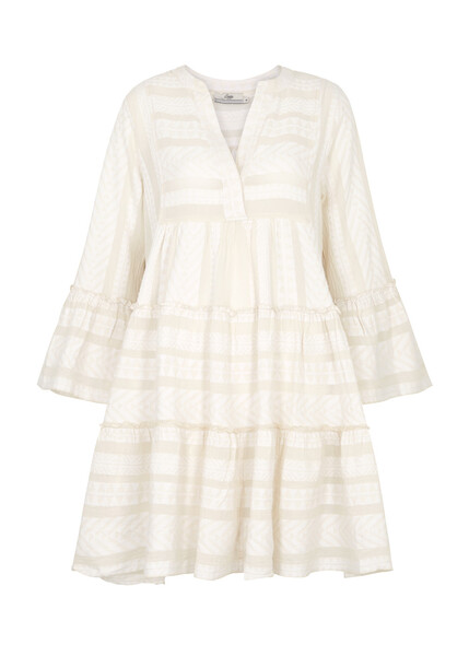  Devotion Ella Embroidered Cotton Mini Dress - Ecru - L 