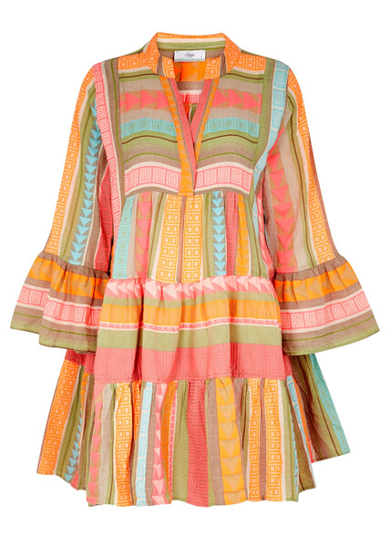  Devotion Ella Embroidered Stretch-cotton Mini Dress - Multicoloured - L 