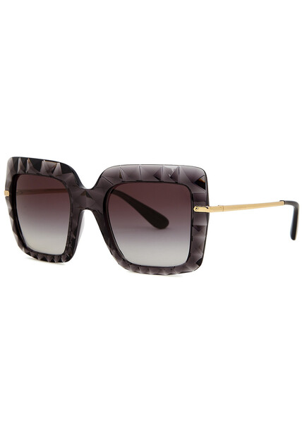  Dolce & Gabbana Grey Oversized Sunglasses - One Size 