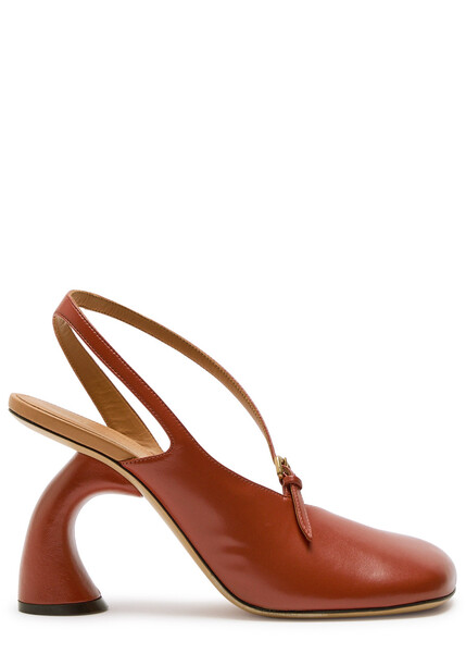  Dries Van Noten 100 Cut-out Leather Pumps - Red 